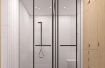 Shower Enclosure In Aluminium Framing